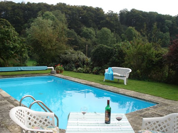 Shared swimming pool at Stable Cottage